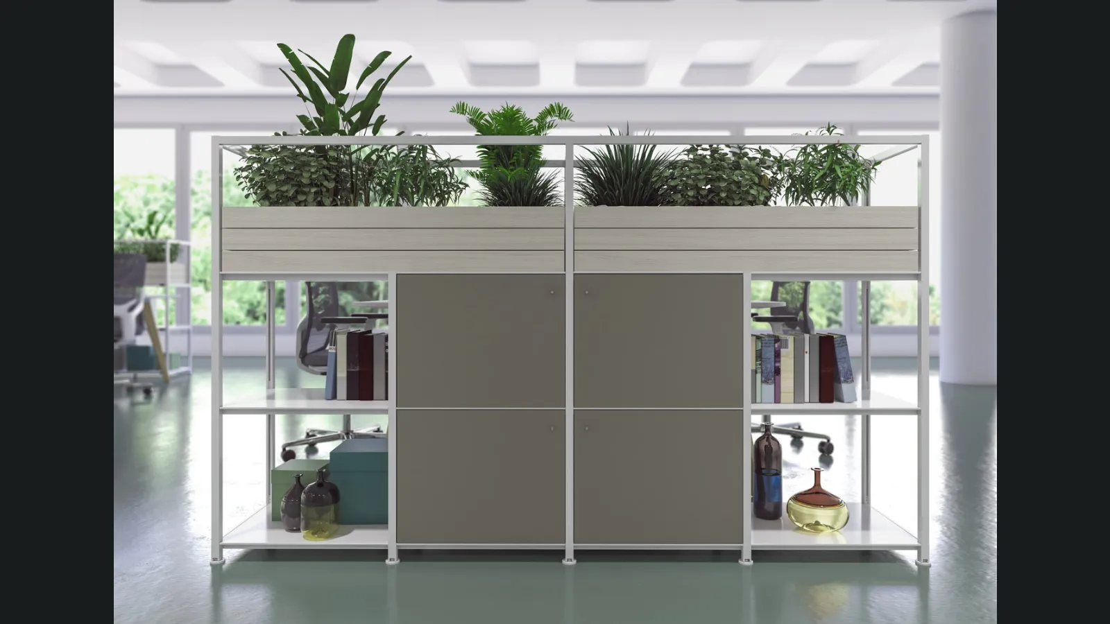 Libreria Modulare in legno laccato Libra di Estel