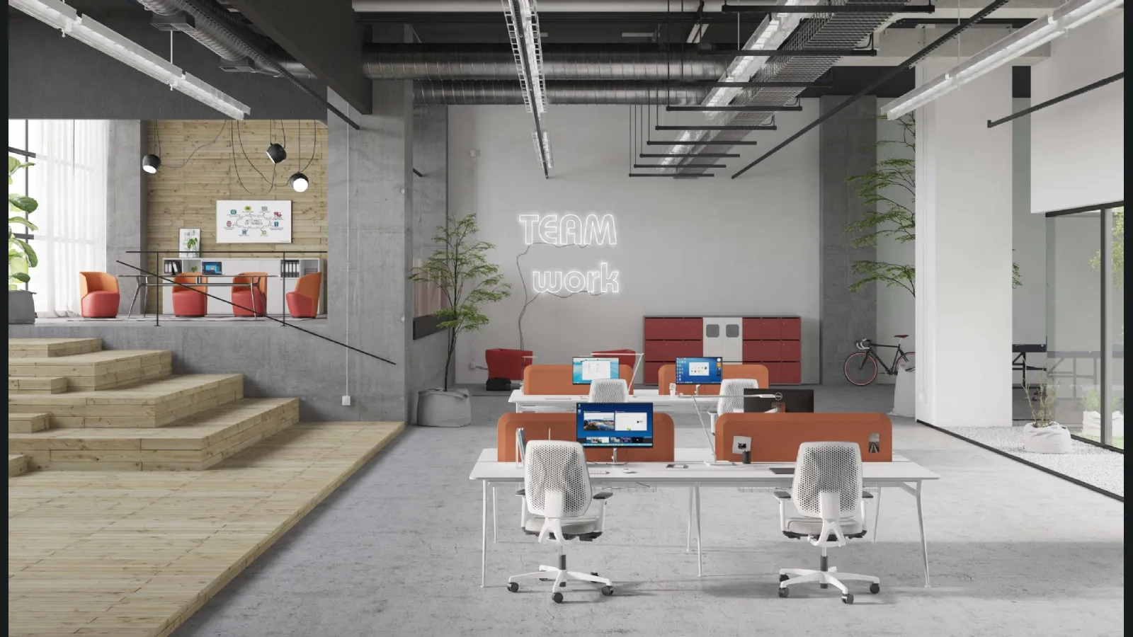 Scrivania operativa P016 di Estel