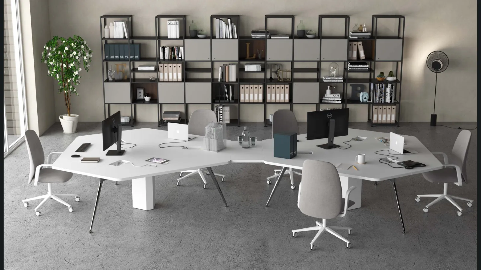 Scrivania operativa P016 di Estel