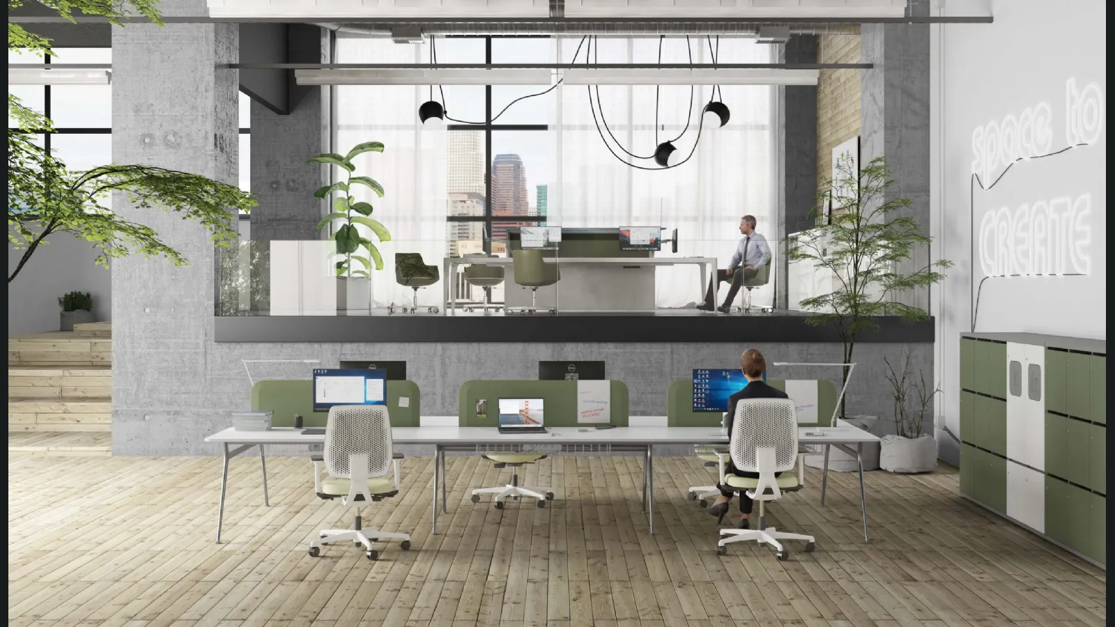 Scrivania operativa P016 di Estel