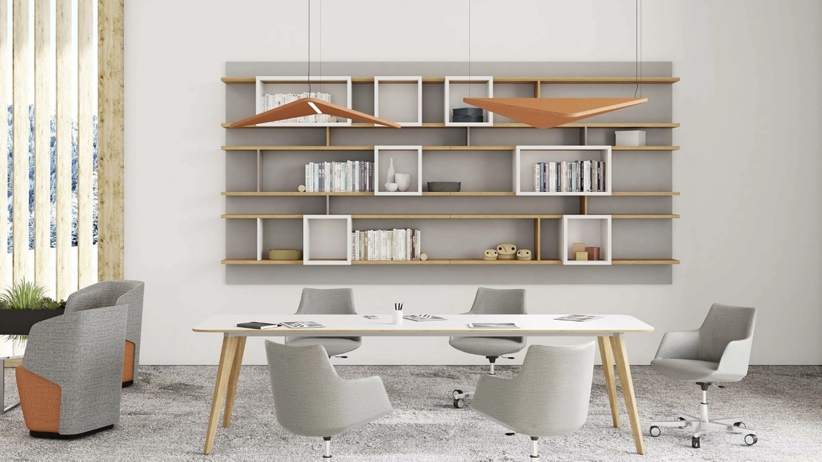 Scrivania operativa P45 di Estel