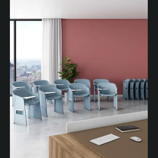 Sedia da Ufficio ripiegabile in tessuto Pochette Multitask di Estel