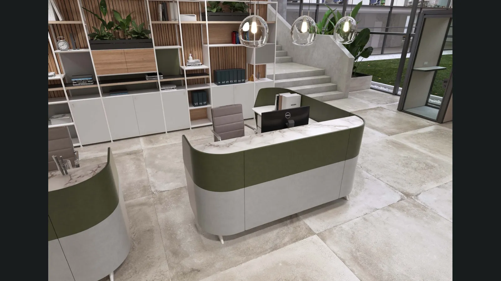 Bancone Reception Sant'Andrea in laccato di Estel