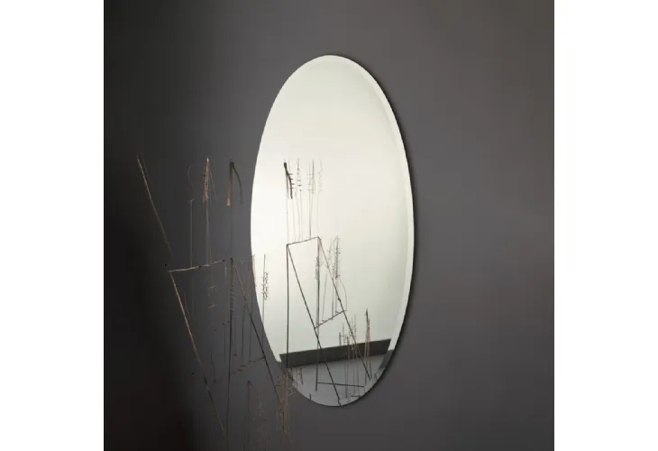 Specchio ovale con bordo bisellato Bric di Glas Italia