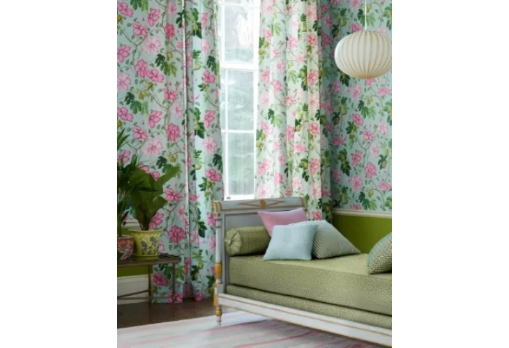 Tenda con fiori rosa Castellane di Manuel Canovas