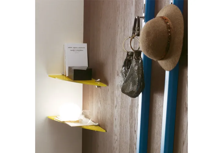 Mensola Colonia in vetro colorato di Ponti Terenghi