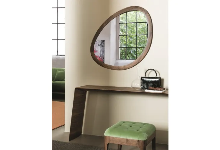 Specchio a muro con cornice in legno Giolino di Porada