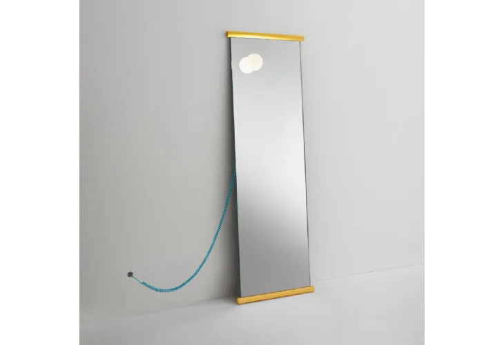 Specchio Ecco con lampada dimmerabile di Glas Italia