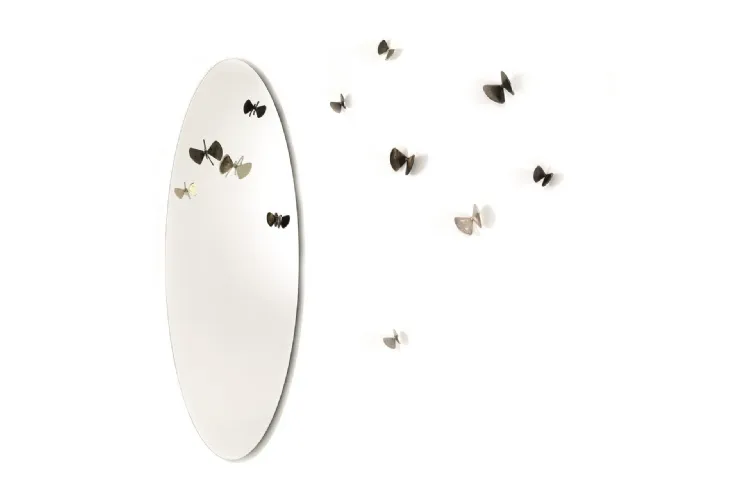 Appendiabiti a forma di farfalla disponibile anche con lo specchio Bice di Mogg