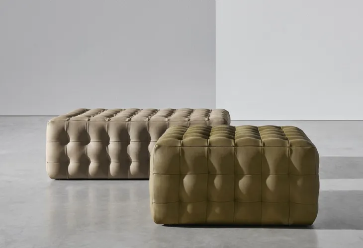 Pouf Chocolat imbottito e trapuntato di Twils