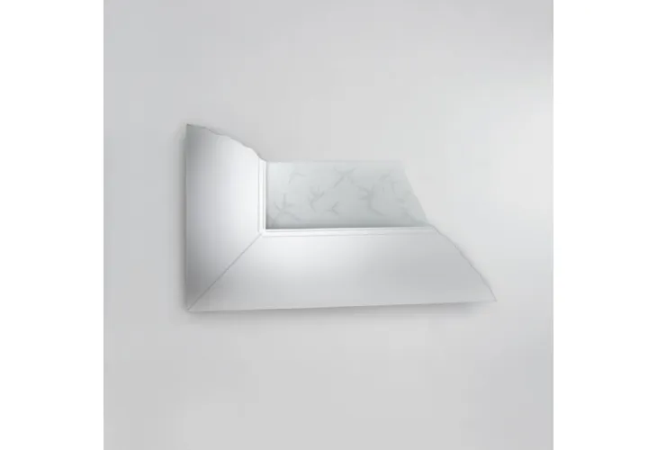 Specchio di design Scornice con decoro satinato di Glas Italia