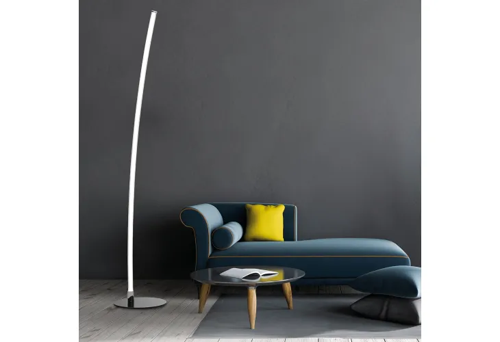 Lampada da terra di design in acrilico e metallo Light Line di Vivida International