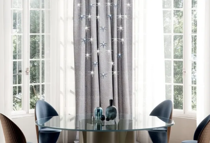 Lampada a sospensione con stelle pendenti in vetro borosilicato soffiato trasparente o colorato con Led interno Stella di Reflex