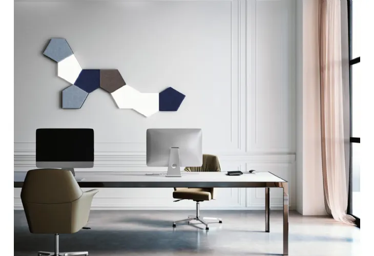 Lampada da parete in tessuto fonoassorbente Tile Applique di Pentalight