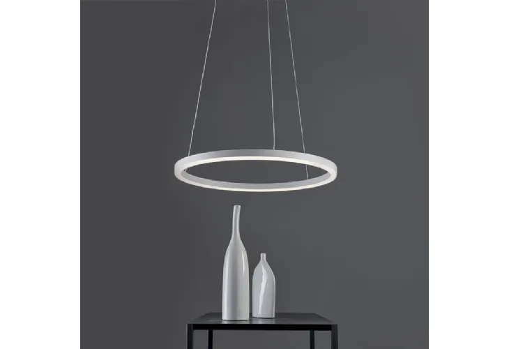 Lampada a sospensione con forma a spirale in alluminio bianco Hurricane Vivida International