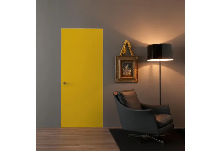 Porta battente per interni Integra in laccato Giallo di Albed