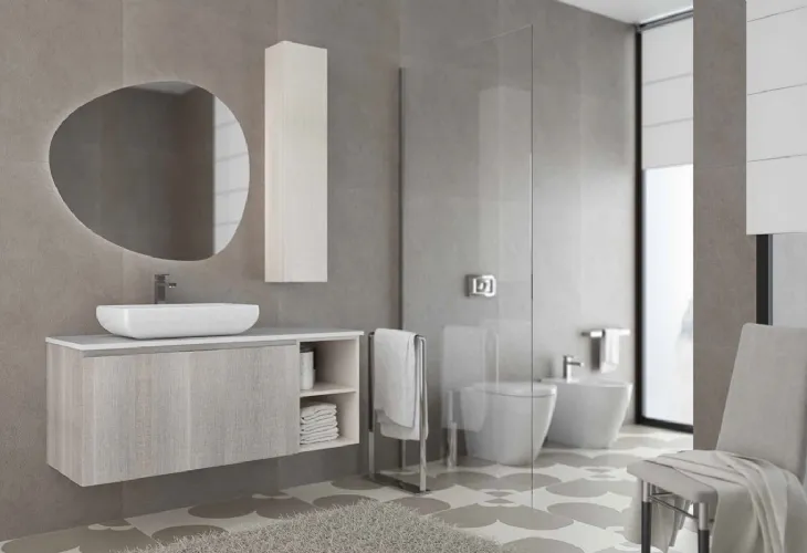 Mobile da bagno sospeso in legno Newsmart NS27 di Arteba