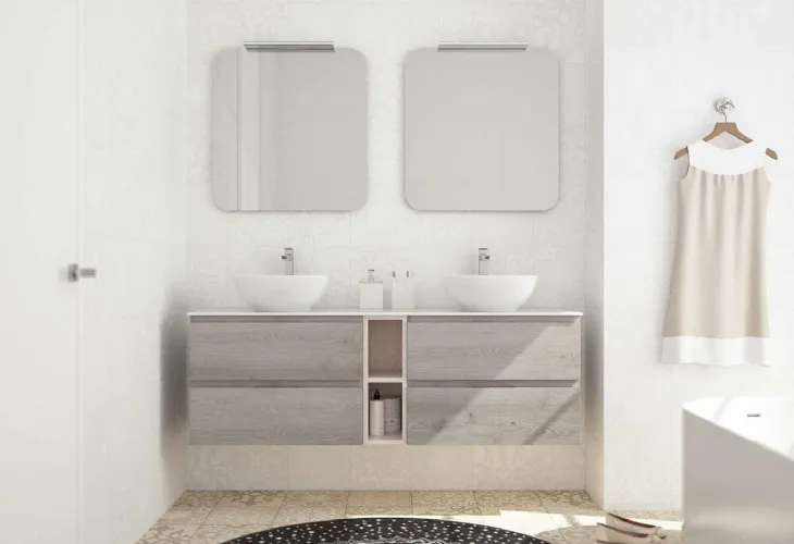 Mobile da bagno sospeso in legno Newsmart NS30 di Arteba