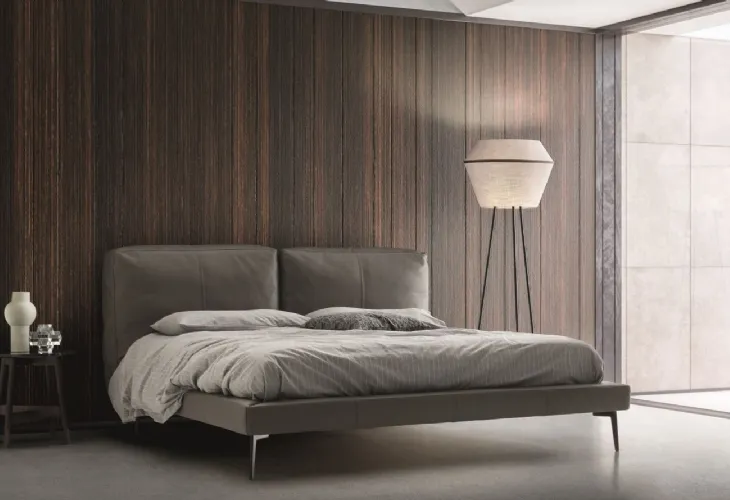 Letto matrimoniale in pelle Sound di Ditre Italia