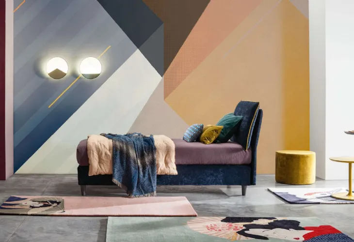 Letto Singolo in tessuto Blanca di Twils