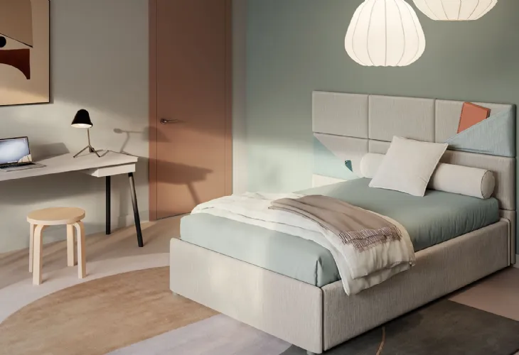 Letto singolo con box contenitore Boiserie Marlene di Twils