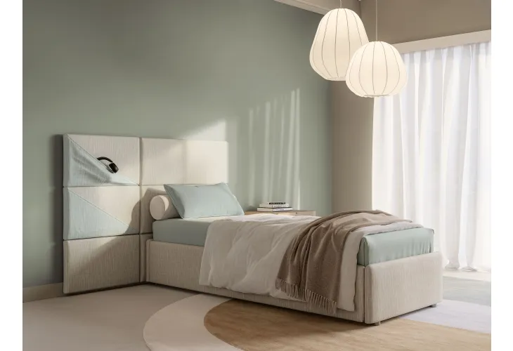 Letto singolo con box contenitore Boiserie Marlene di Twils