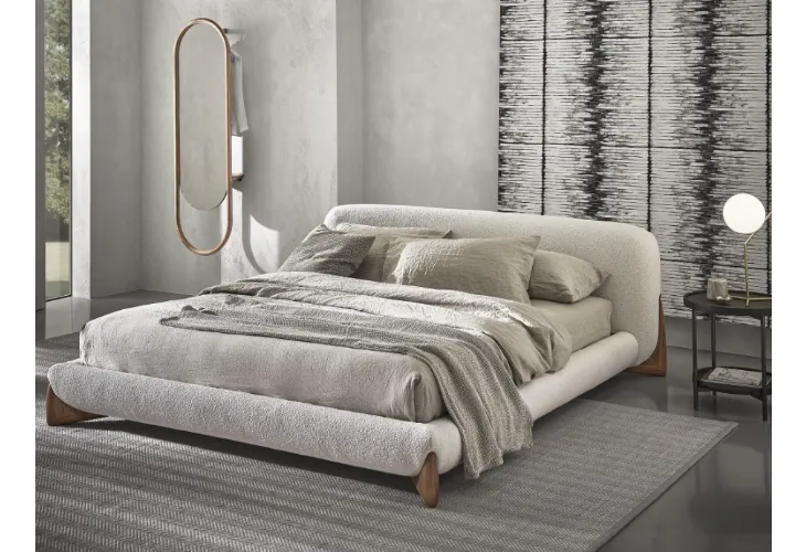 Letto imbottito Softbay di Porada