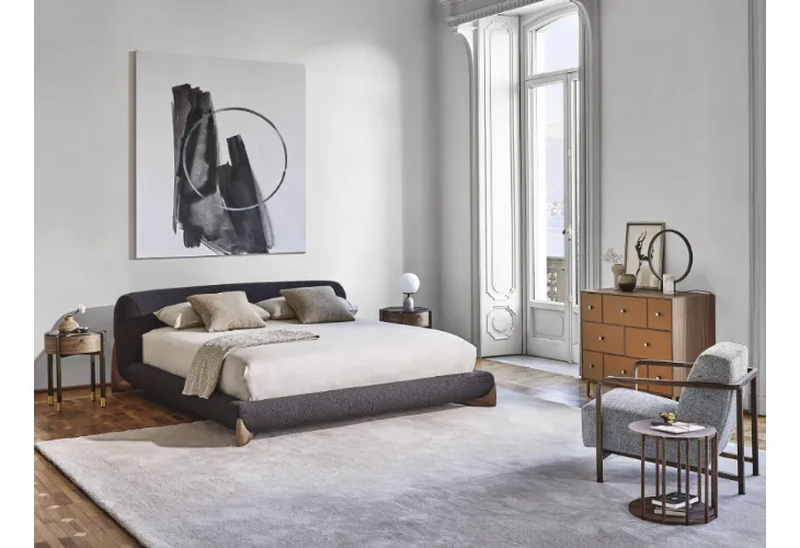 Letto imbottito Softbay di Porada