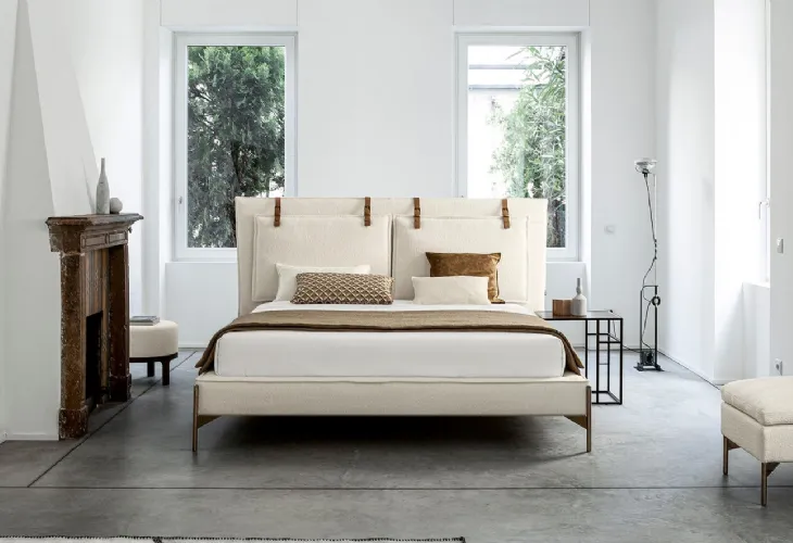 Letto in tessuto con testiera SP2802 Belt di Twils