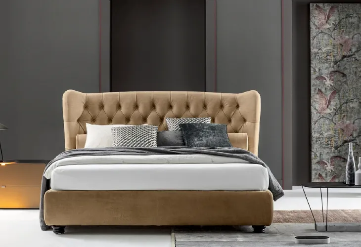 Letto con testiera in tessuto trapuntato Tommy Capitonné Twils