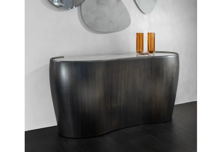 Madia in legno sagomato con top in MarmoReflex Coco De Mer Buffet di Reflex