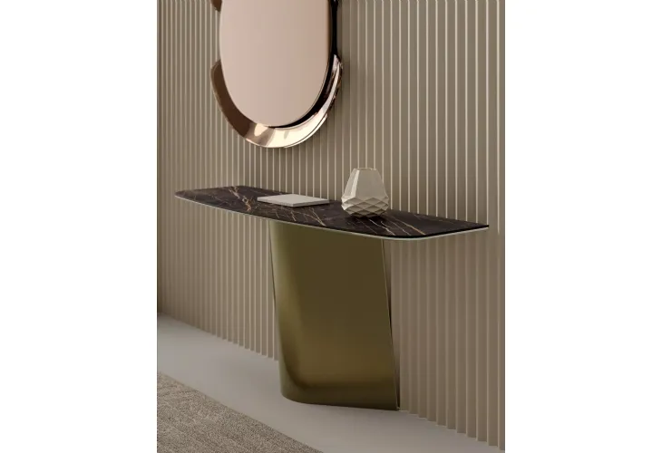 Mobile ingresso Kimono Consolle con top in SuperMarmo di Bontempi
