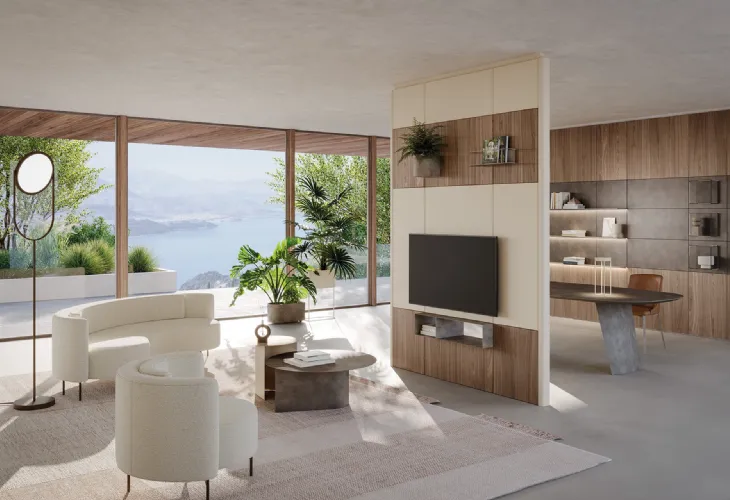 Parete Attrezzata Caddy Stand App in legno e metallo di Ronda Design