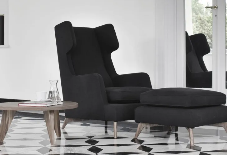 Poltroncina Chaise longue in tessuto Class di Vibieffe