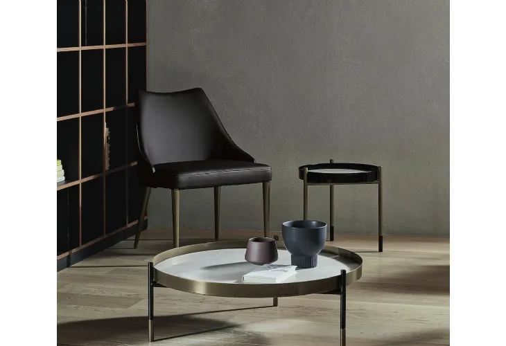Poltroncina in pelle Clara di Bontempi