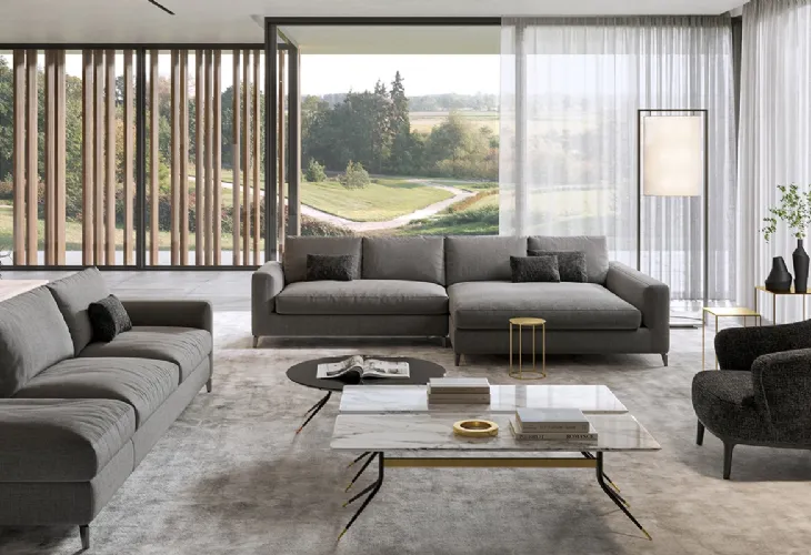 Divano con penisola Zone Comfort di Vibieffe