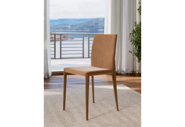 Sedia Margharet in pelle di Bontempi