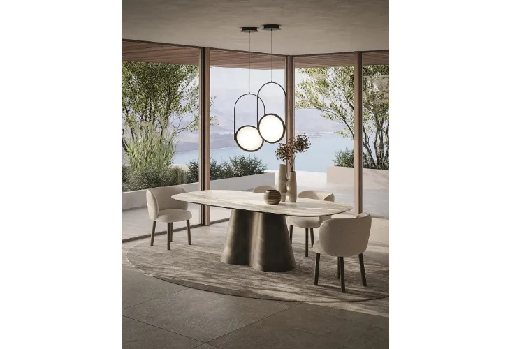 Sedia Shanti in tessuto imbottito di Ronda Design