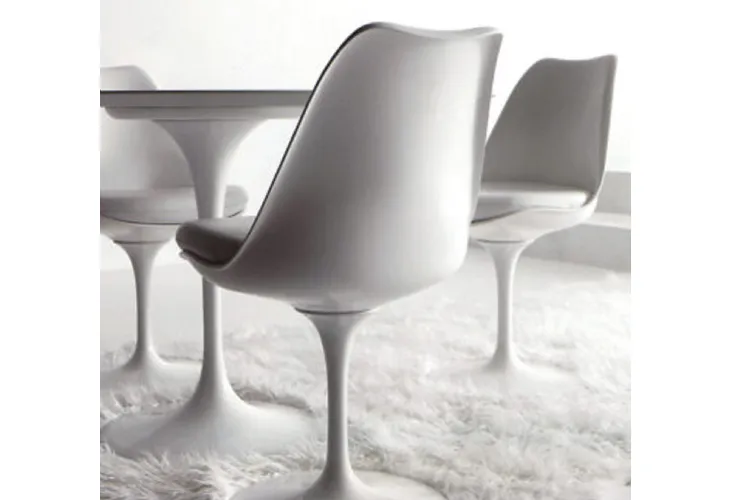 Sedia Stile in poliuretano con rivestimento in pelle di Sigerico