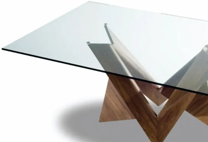 Tavolo con base in noce Mathematique di Reflex