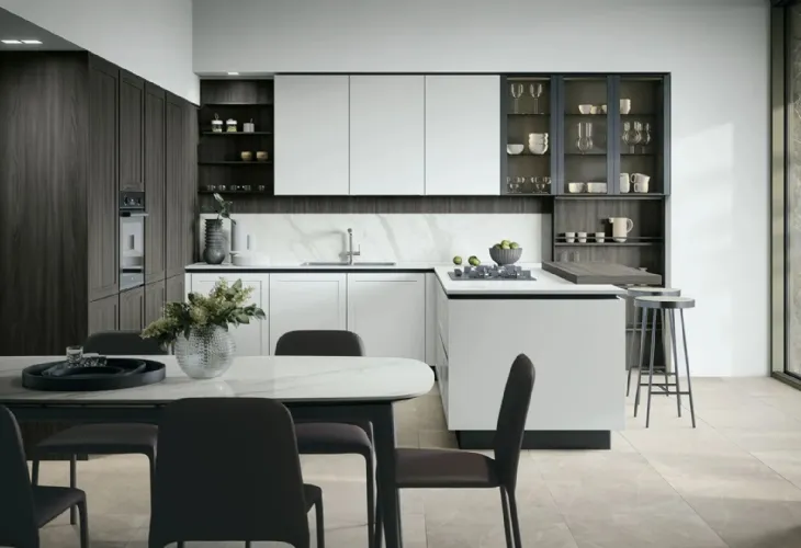 Cucina Classica con penisola River 01 di Forma Cucine