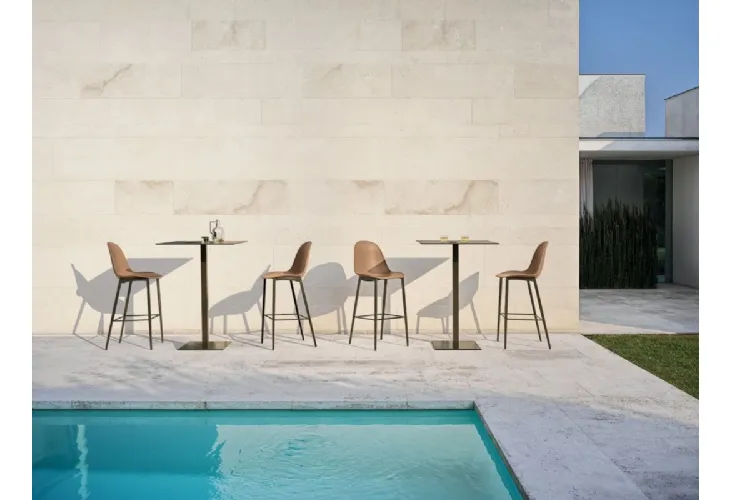 Tavolo con piano quadrato Alter alto Outdoor di Bontempi