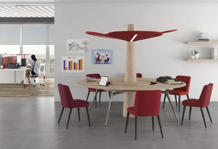 Scrivania operativa di design in legno Baobab di Estel