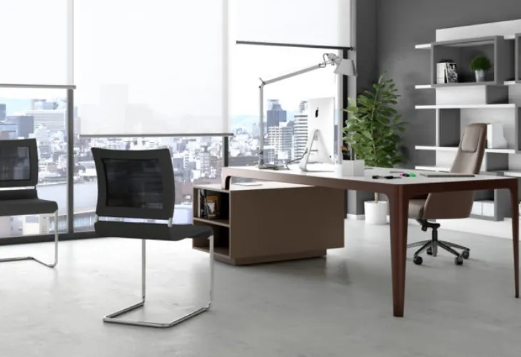 Sedia ospiti dal design lineare Verso di Estel
