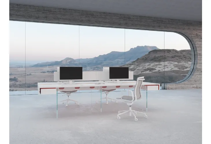 Scrivania operativa Horizon di Estel